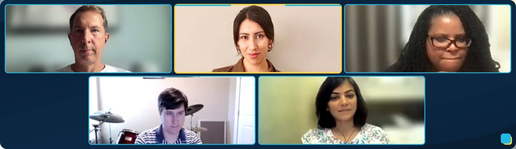 Adult students attending a live online Spanish class with The Spanish Schoolhouse