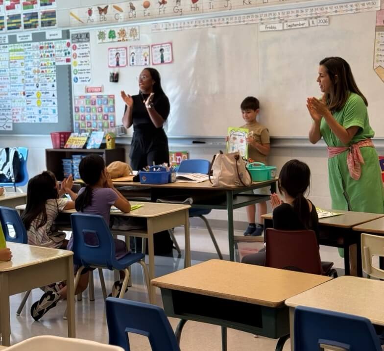 Children learning Spanish together in a Toronto classroom